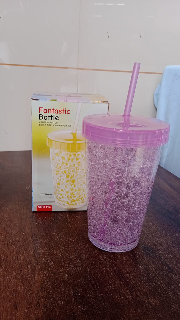 Plastic Reusable Sipper Tumbler with Lid and Straw (1 Pc / 500 ML / Mix Color / 1 Pc) Plastic Reusable Sipper Tumbler with Lid and Straw (1 Pc / 500 ML / Mix Color / 1 Pc)